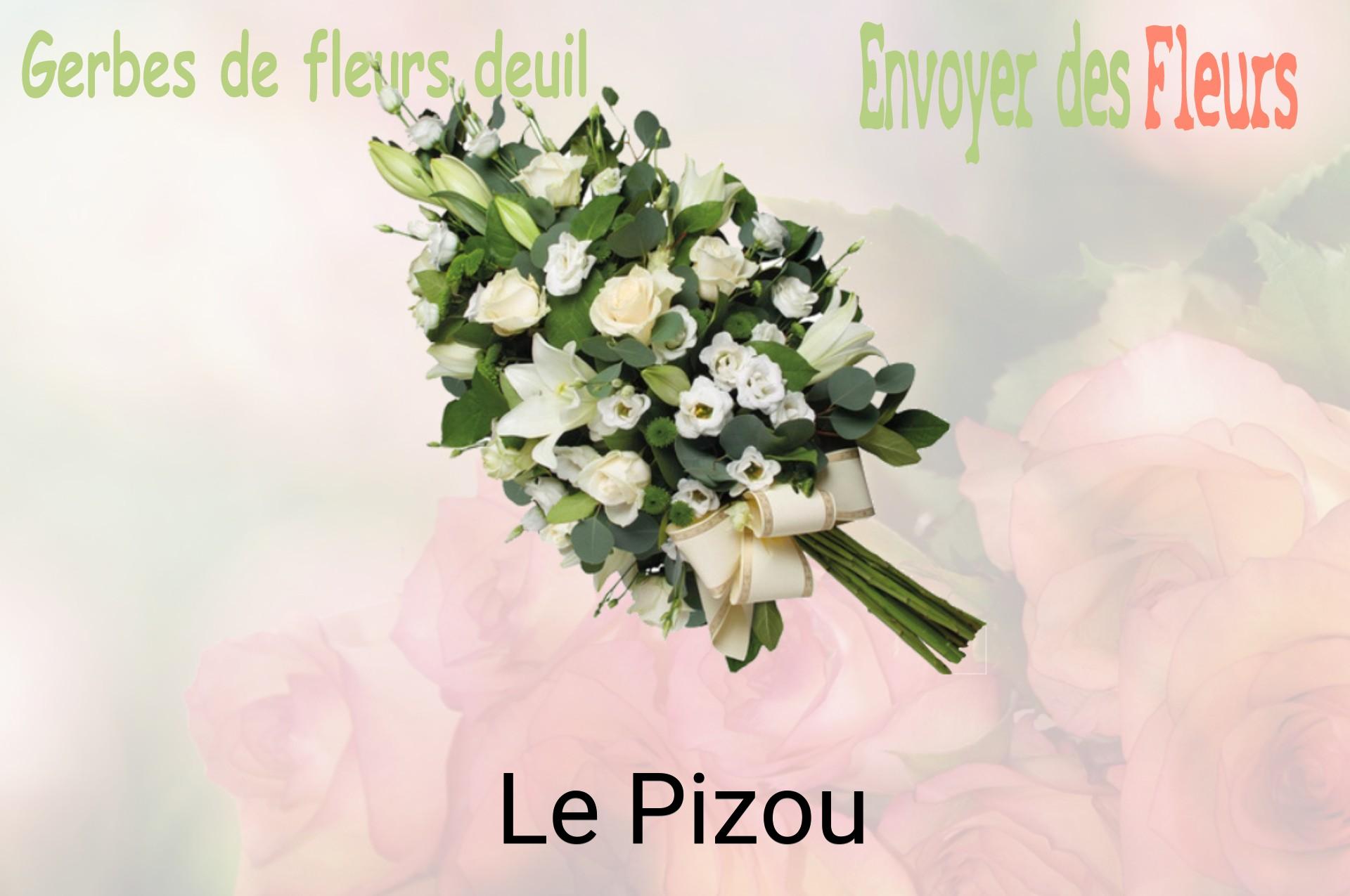 Gerbe de fleurs de deuil livrée à Le Pizou